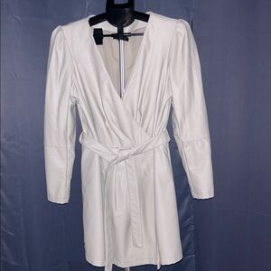 7 For All Mankind Faux Long Sleeve Wrap Dress